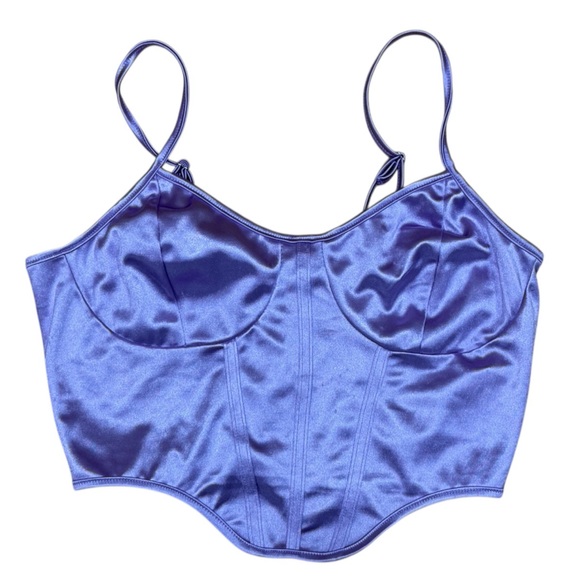 SHEIN Tops - Metallic Purple Crop Top
